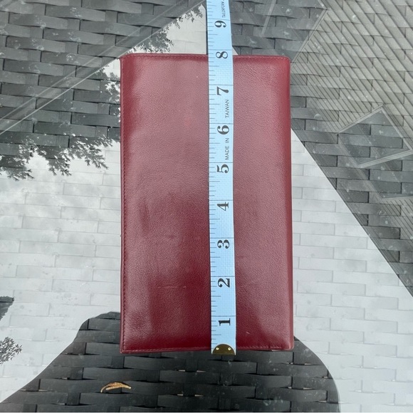 SOLD ALLEN Edmonds Genuine Leather travel passport holder wallet checks tickets - Picture 8 of 15